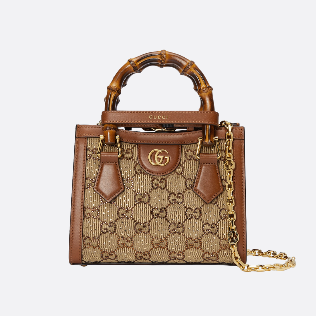 GUCCI DIANA CHICA TOTE-CARTERA CON KRISTALLEN