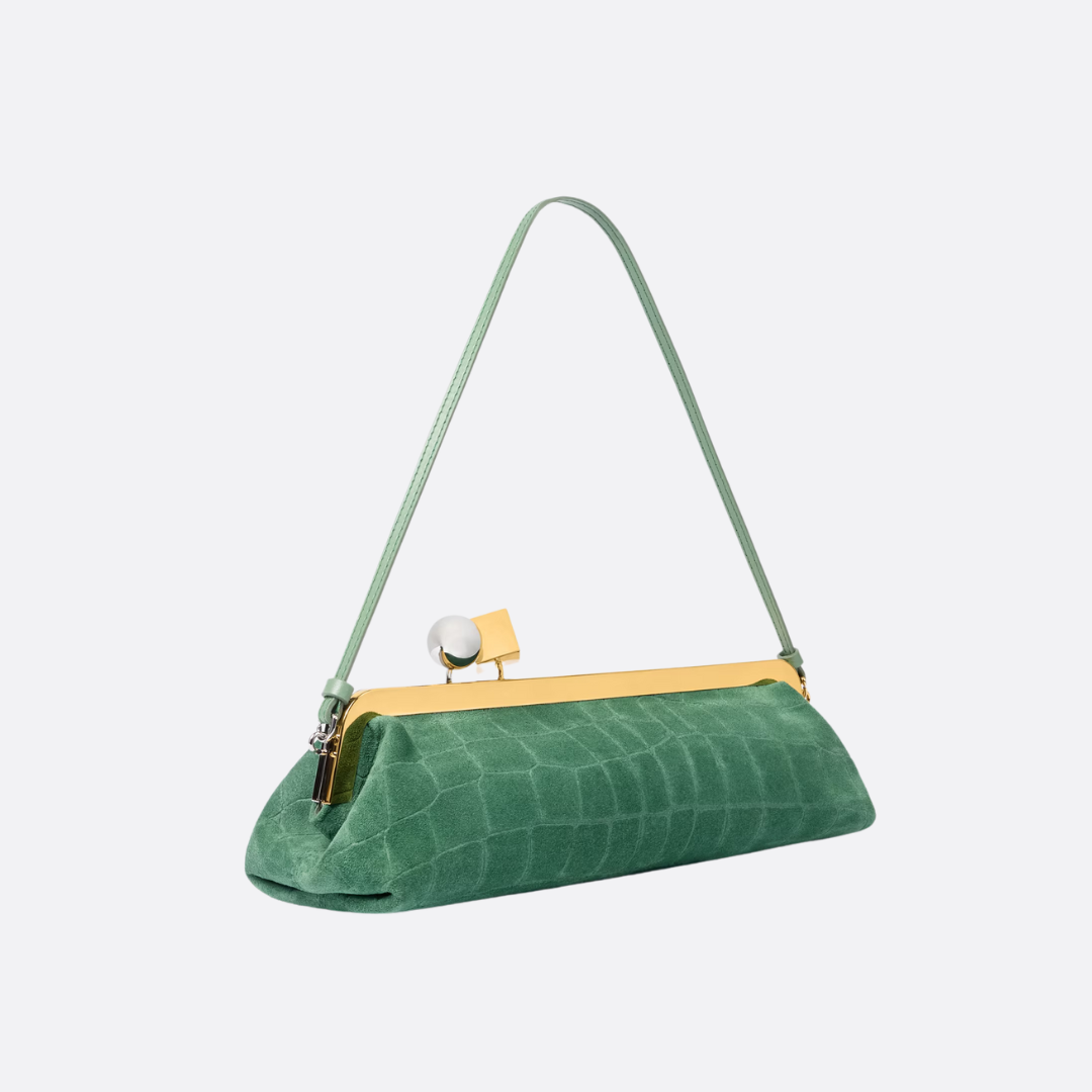 JACQUEMUS LE SALON CLUTCH DE GAMUZA CON EFECTO COCO