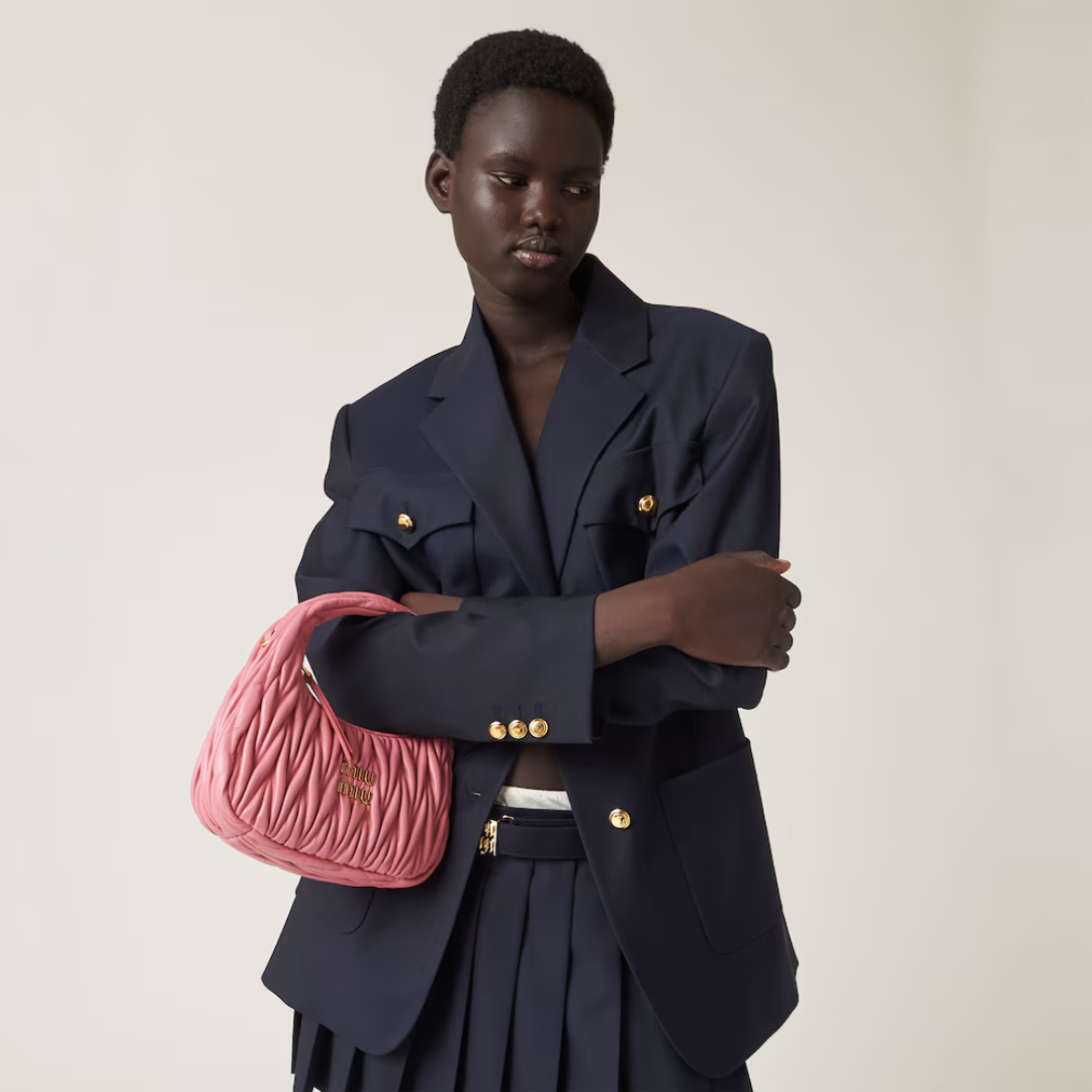 MIU MIU WANDER CARTERA DE HOMBRO DE MATELASSÉ-CUERO NAPPA