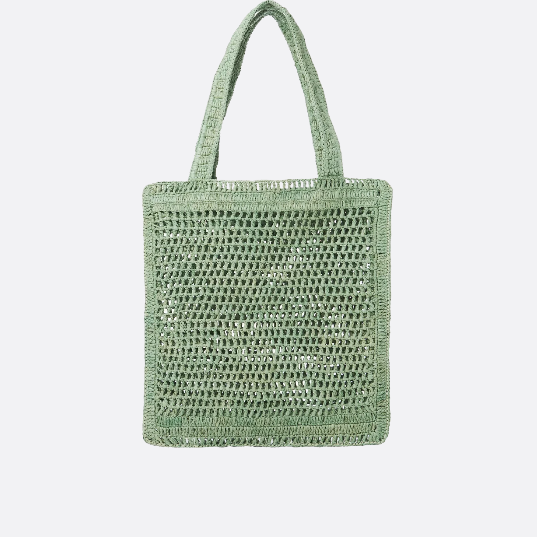 CHLOÉ VERANO-BANANEN-CARTERA DE RAFIA