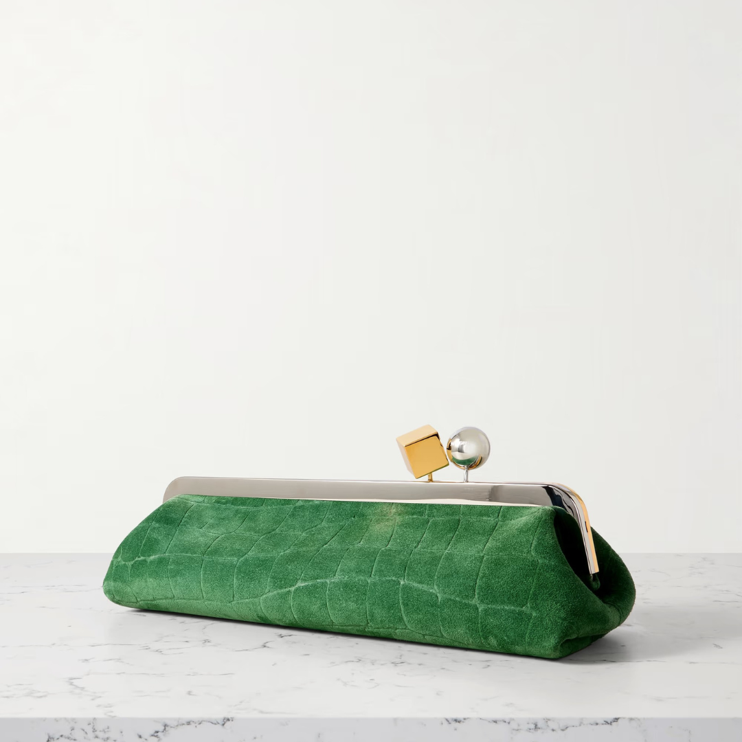 JACQUEMUS LE SALON CLUTCH DE GAMUZA CON EFECTO COCO