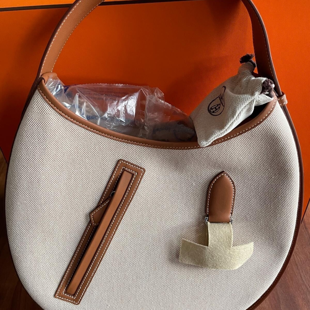 P'TIT ARÇON CARTERA DE TOILE & CUERO HERMÈS