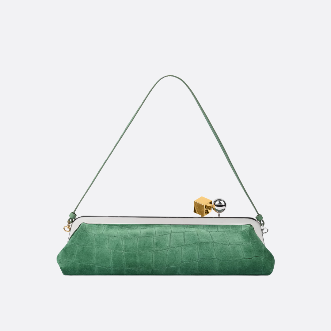 JACQUEMUS LE SALON CLUTCH DE GAMUZA CON EFECTO COCO