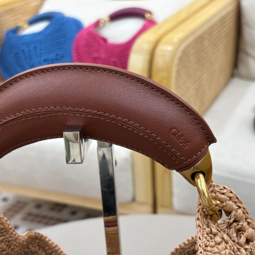 CHLOÉ CALUROSO VERANO BANANA-CARTERAS DE RAFIA