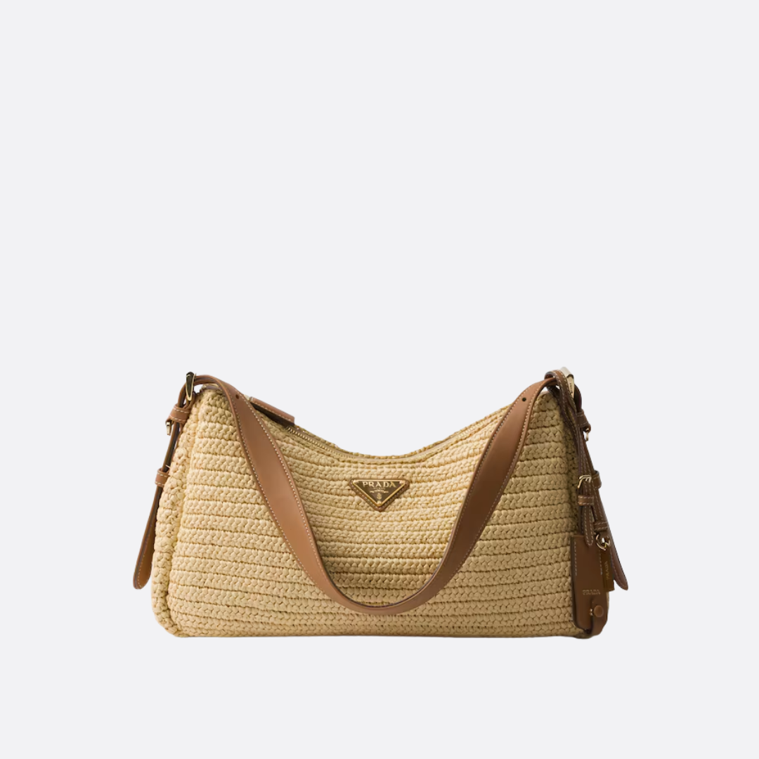 PRADA – AIMÉE CARTERA DE CROCHET Y CUERO (GRANDE)