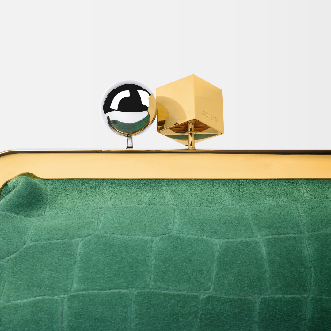 JACQUEMUS LE SALON CLUTCH DE GAMUZA CON EFECTO COCO