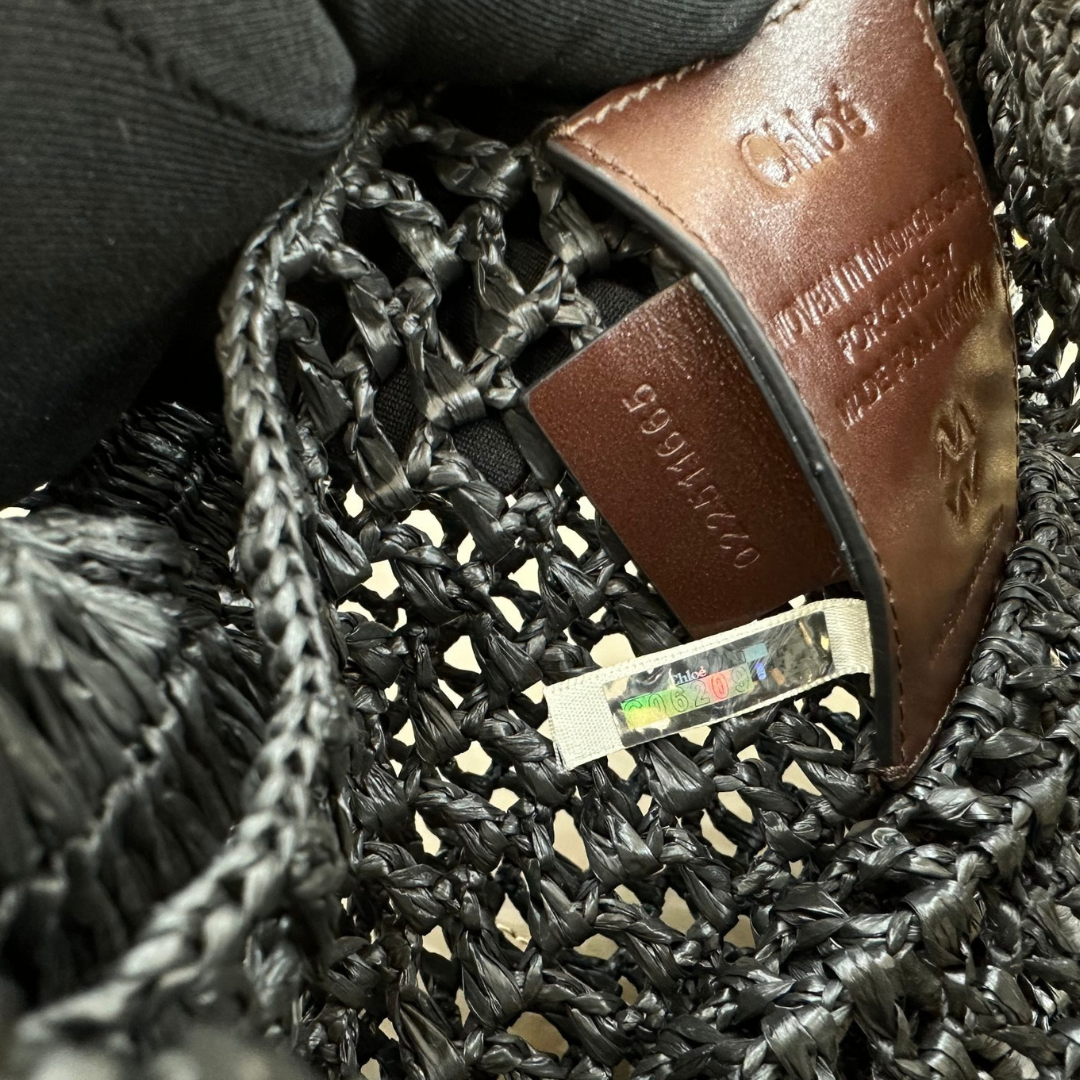 CHLOÉ VERANO-BANANEN-CARTERA DE RAFIA