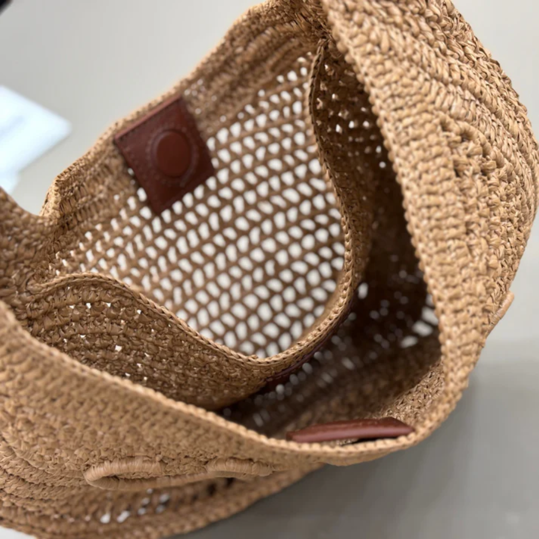 CHLOÉ CALUROSO VERANO BANANA-CARTERAS DE RAFIA
