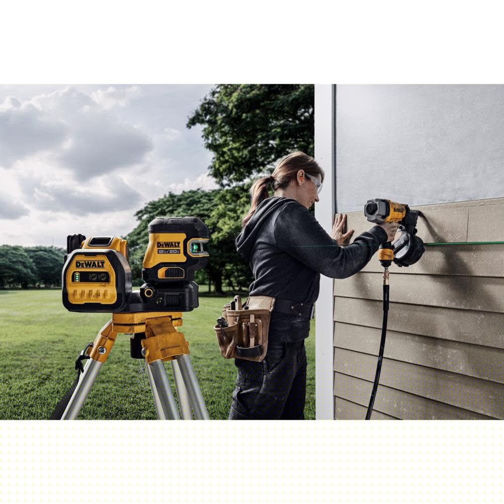 DeWalt DCLE34520G 20V Cross line 5 Spot Combo Laser Kit w/ Battery