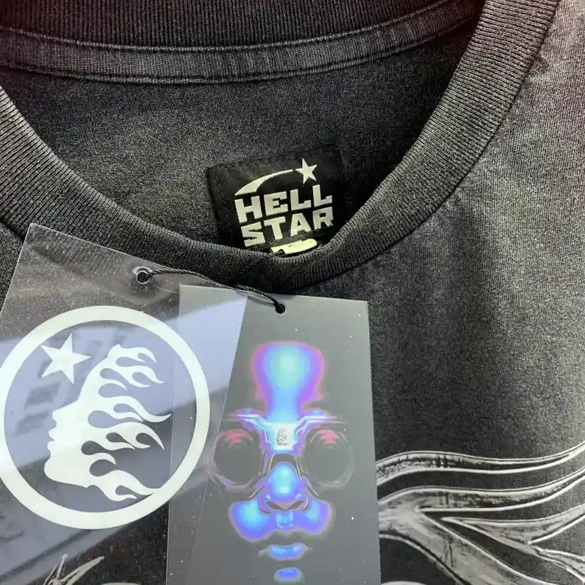 Camiseta Hellstar Washed Logo (Pronta Entrega)