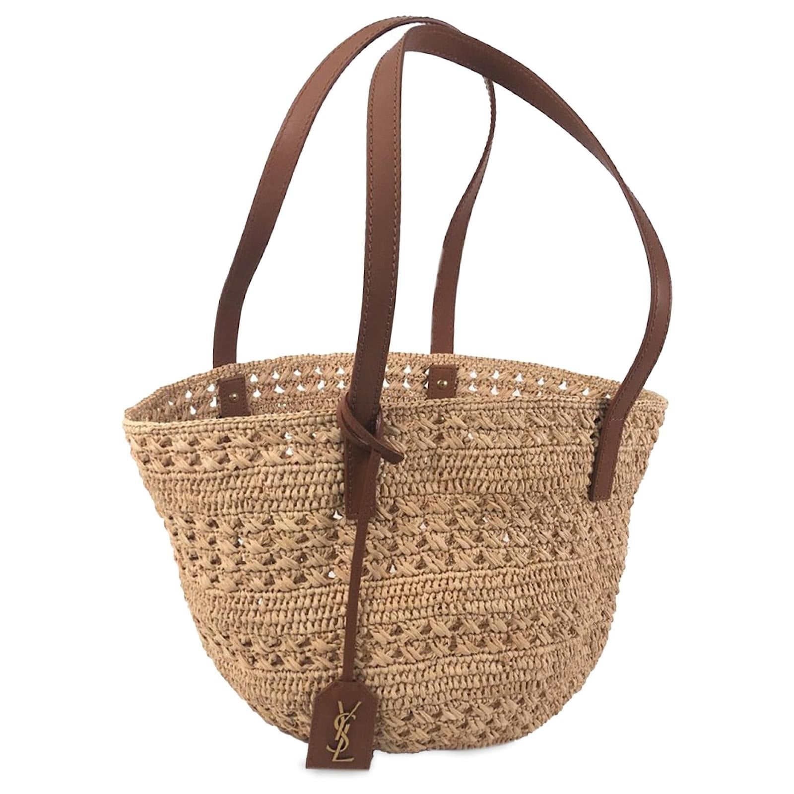 YVES SAINT LAURENT – PANIER-CARTERA DE RAFIA