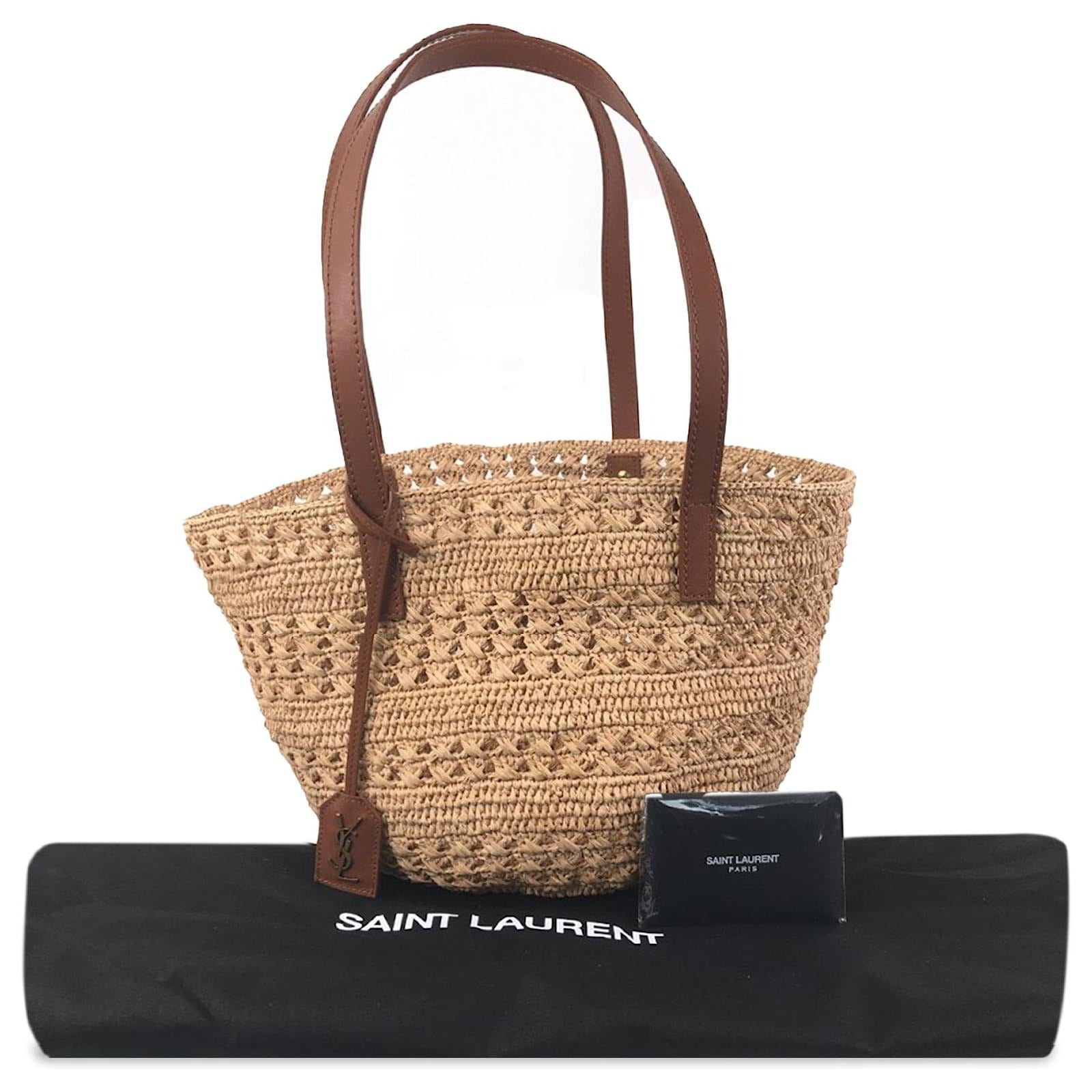 YVES SAINT LAURENT – PANIER-CARTERA DE RAFIA