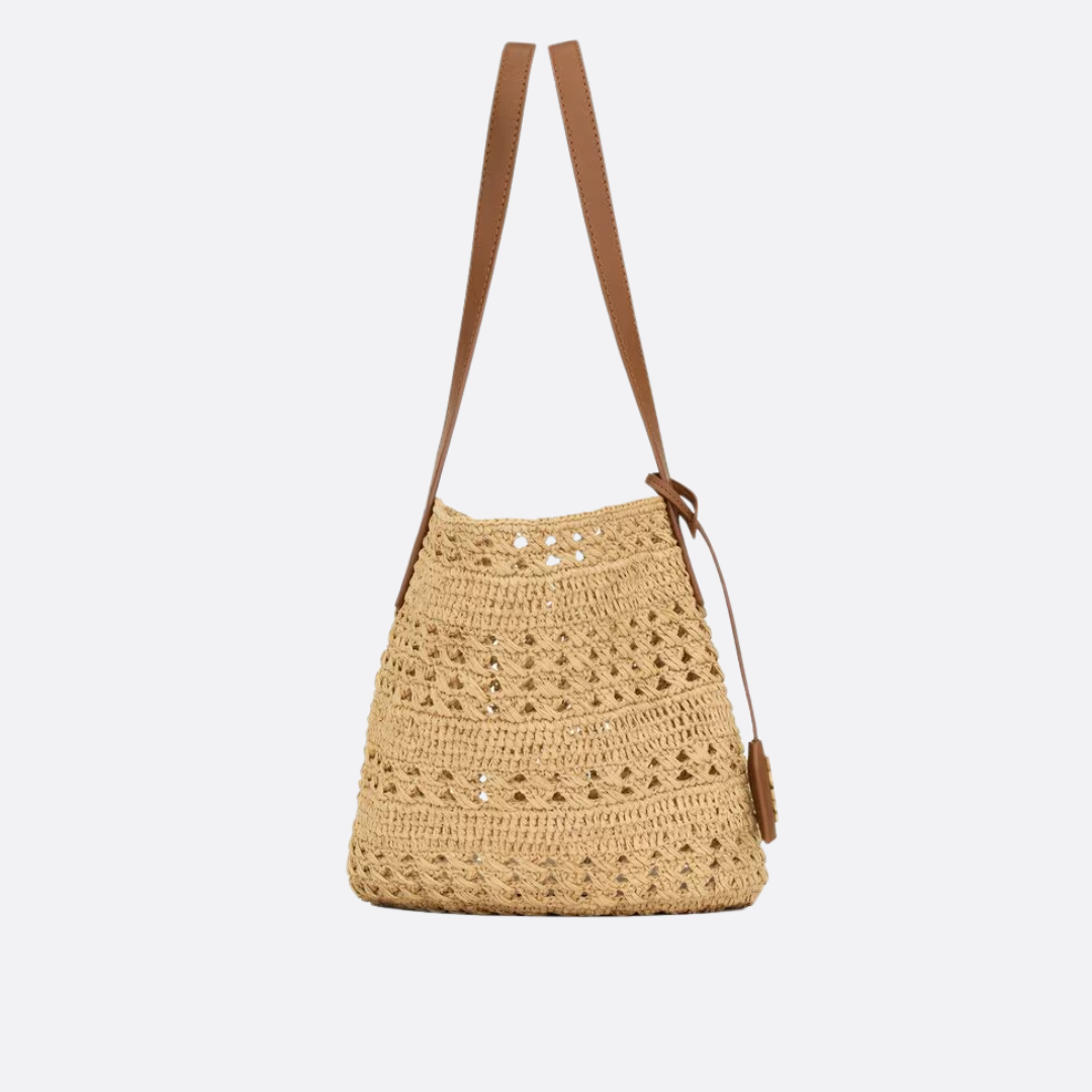 YVES SAINT LAURENT – PANIER-CARTERA DE RAFIA