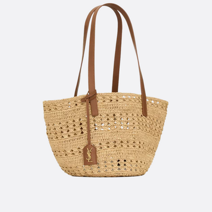 YVES SAINT LAURENT – PANIER-CARTERA DE RAFIA