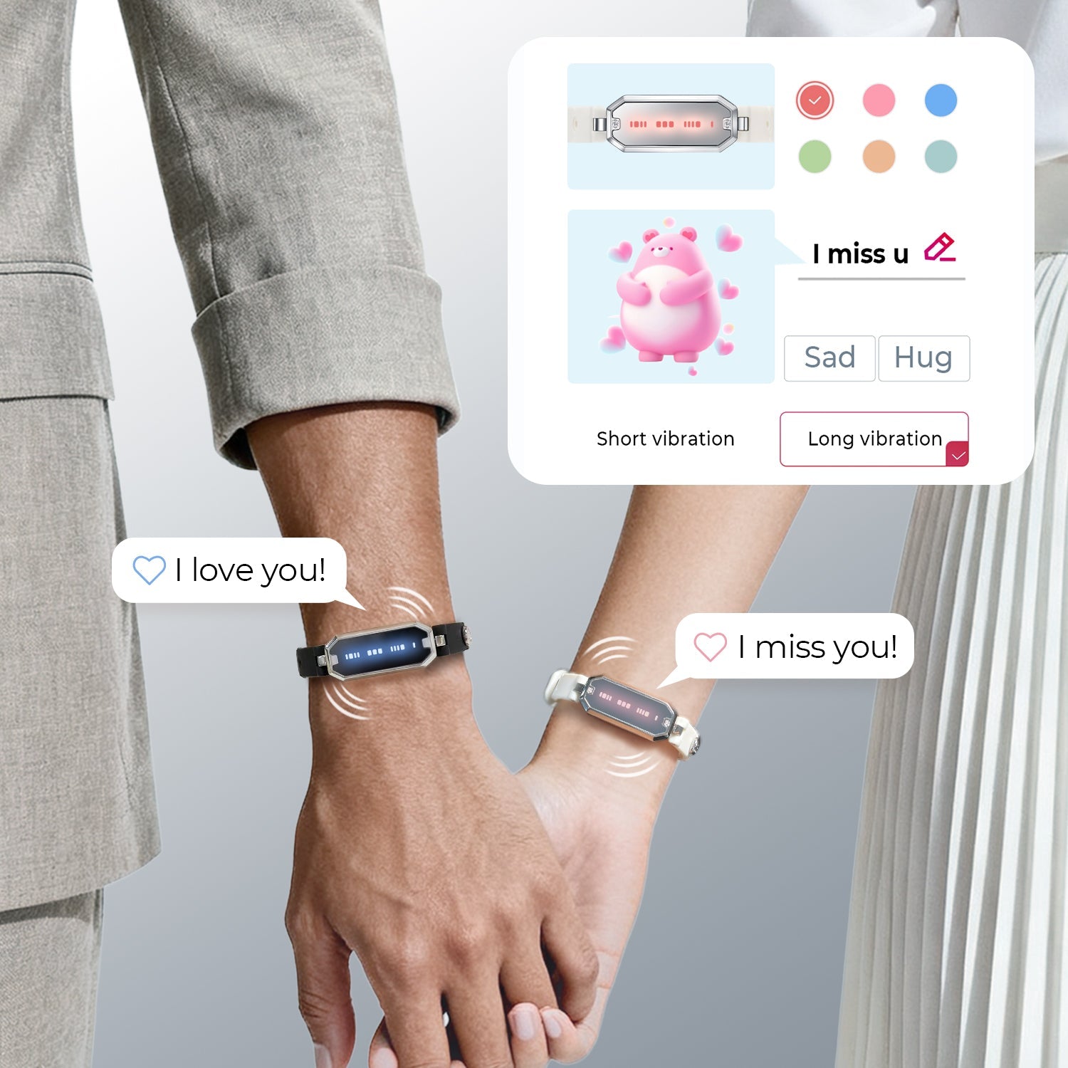 Morse Love Touch Bracelets with Silicone