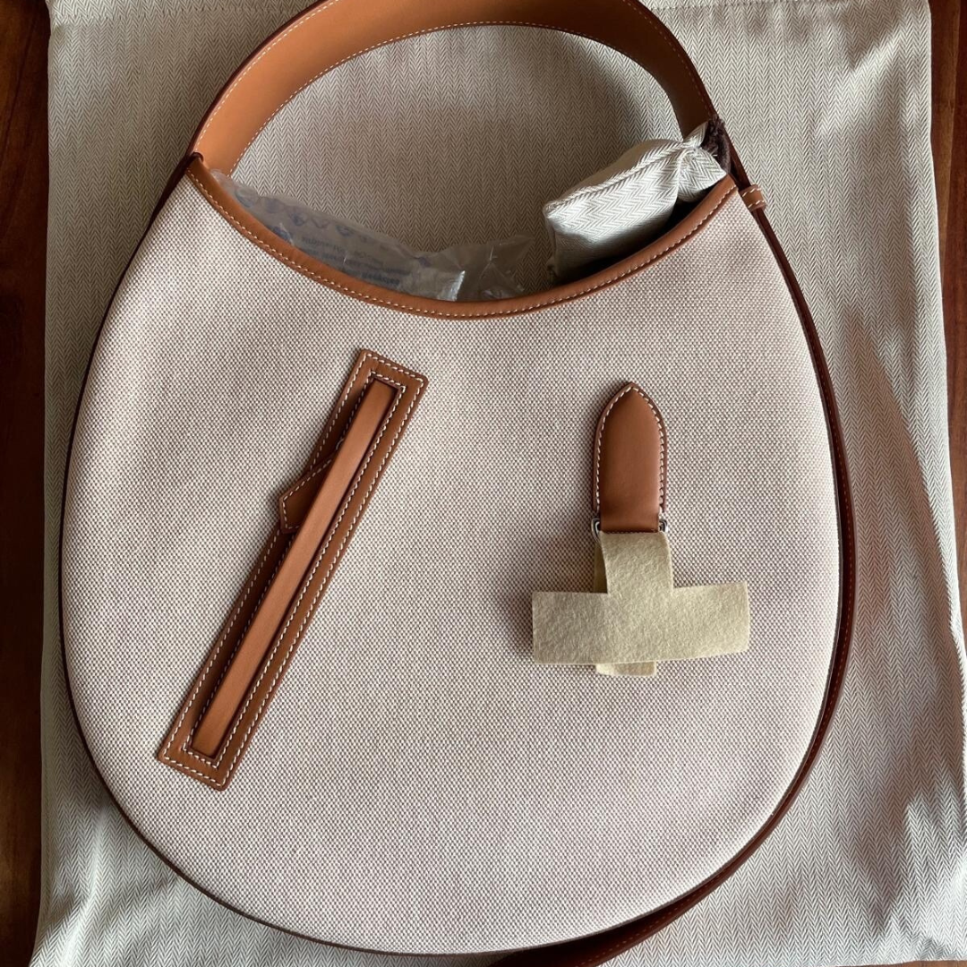 P'TIT ARÇON CARTERA DE TOILE & CUERO HERMÈS