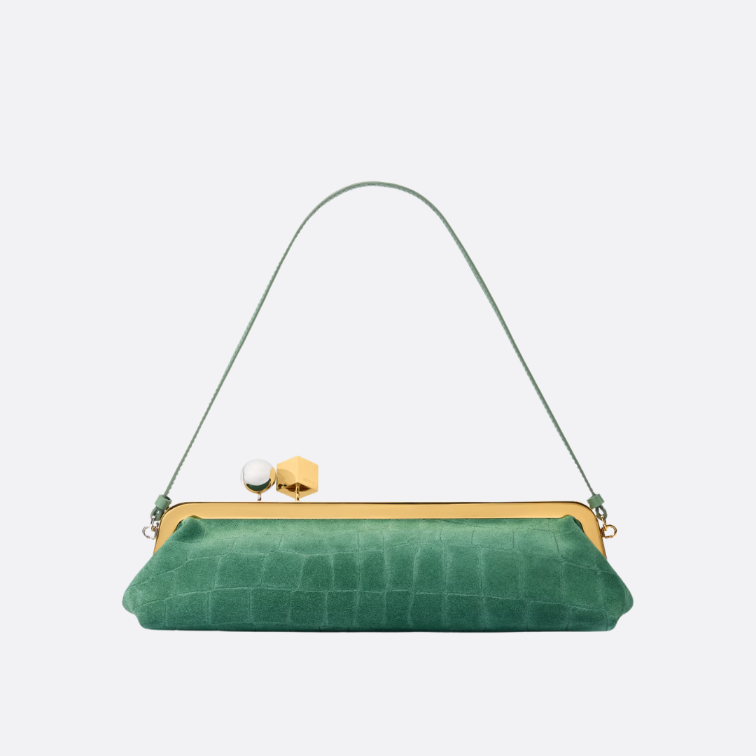 JACQUEMUS LE SALON CLUTCH DE GAMUZA CON EFECTO COCO