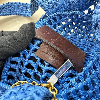 CHLOÉ VERANO-BANANEN-CARTERA DE RAFIA