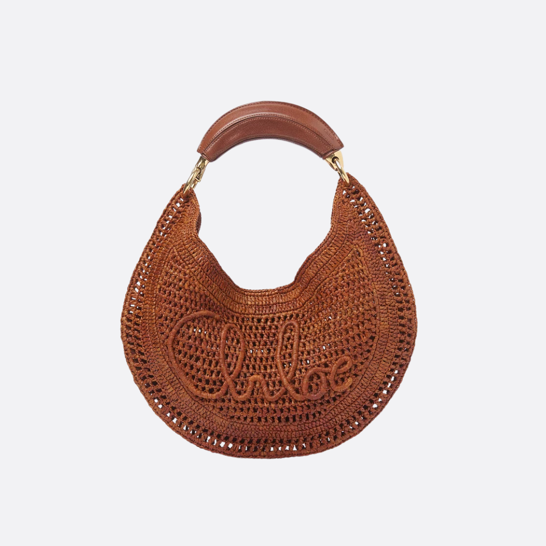 CHLOÉ CALUROSO VERANO BANANA-CARTERAS DE RAFIA