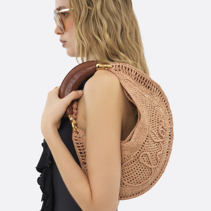 CHLOÉ CALUROSO VERANO BANANA-CARTERAS DE RAFIA