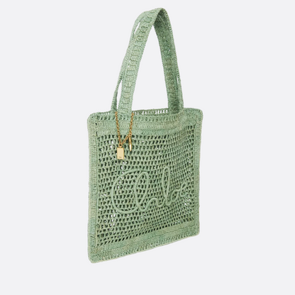 CHLOÉ VERANO-BANANEN-CARTERA DE RAFIA