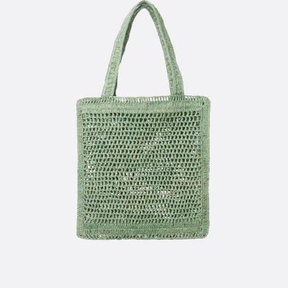 CHLOÉ VERANO-BANANEN-CARTERA DE RAFIA