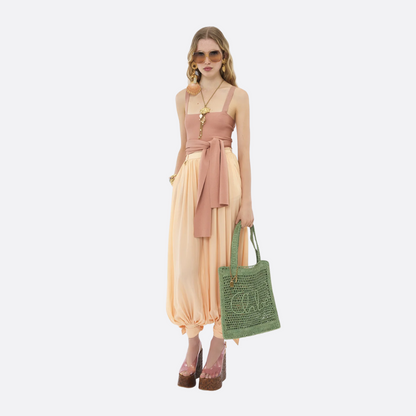 CHLOÉ VERANO-BANANEN-CARTERA DE RAFIA