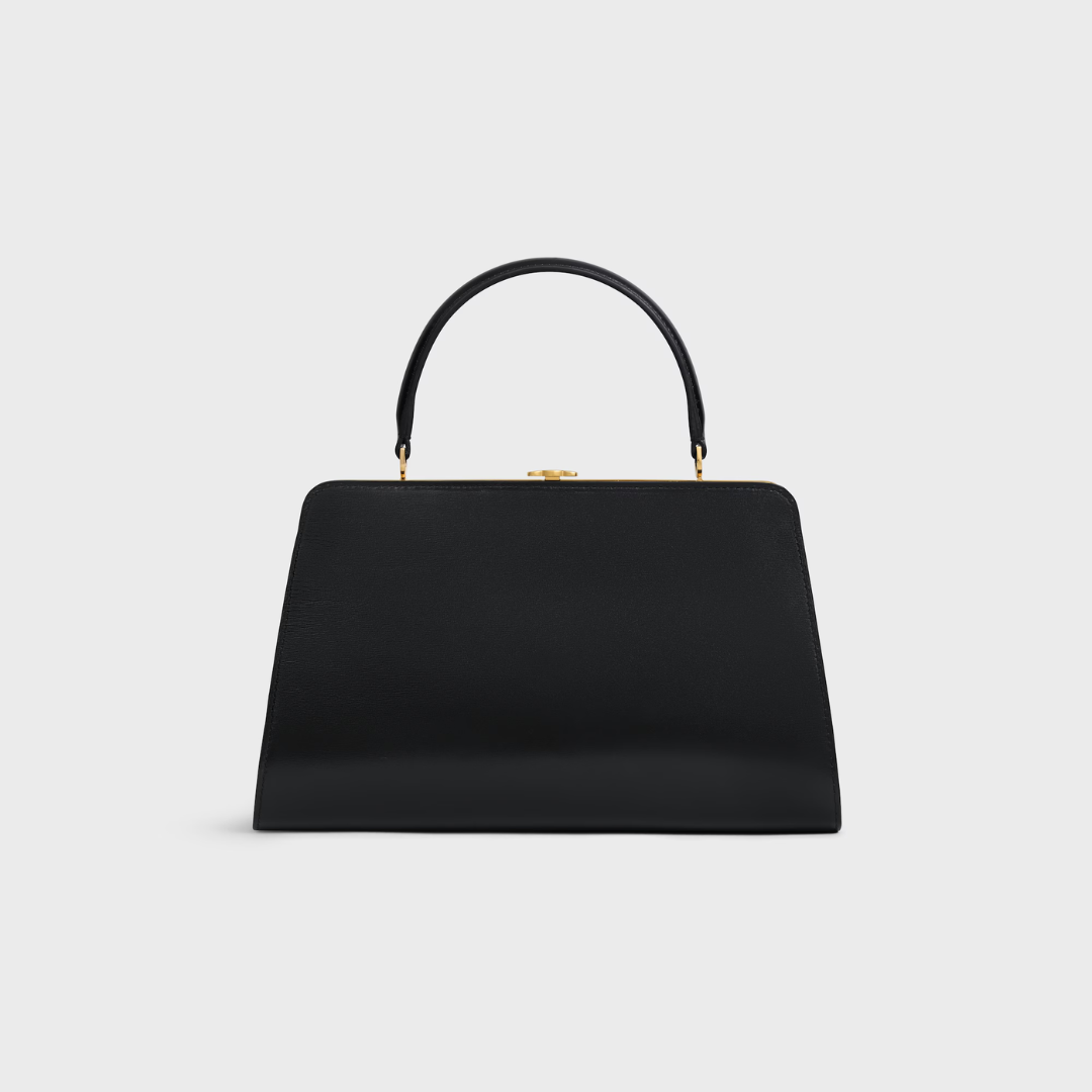 CELINE ANTOINETTE MEDIANA CARTERA DE SATINIERTEM CUERO DE TERNERA – NATURAL