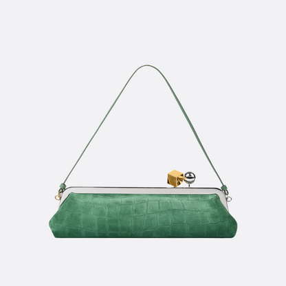JACQUEMUS LE SALON CLUTCH DE GAMUZA CON EFECTO COCO