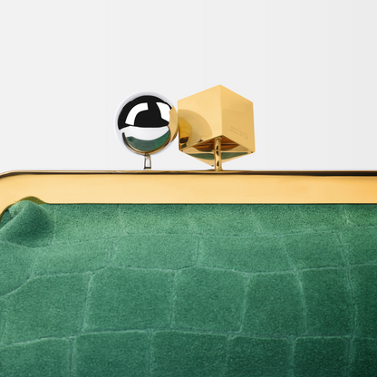 JACQUEMUS LE SALON CLUTCH DE GAMUZA CON EFECTO COCO