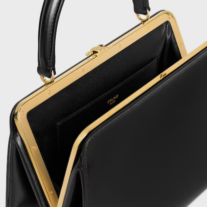 CELINE ANTOINETTE MEDIANA CARTERA DE SATINIERTEM CUERO DE TERNERA – NATURAL