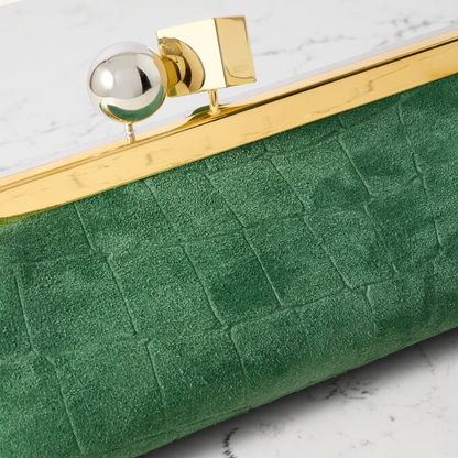 JACQUEMUS LE SALON CLUTCH DE GAMUZA CON EFECTO COCO