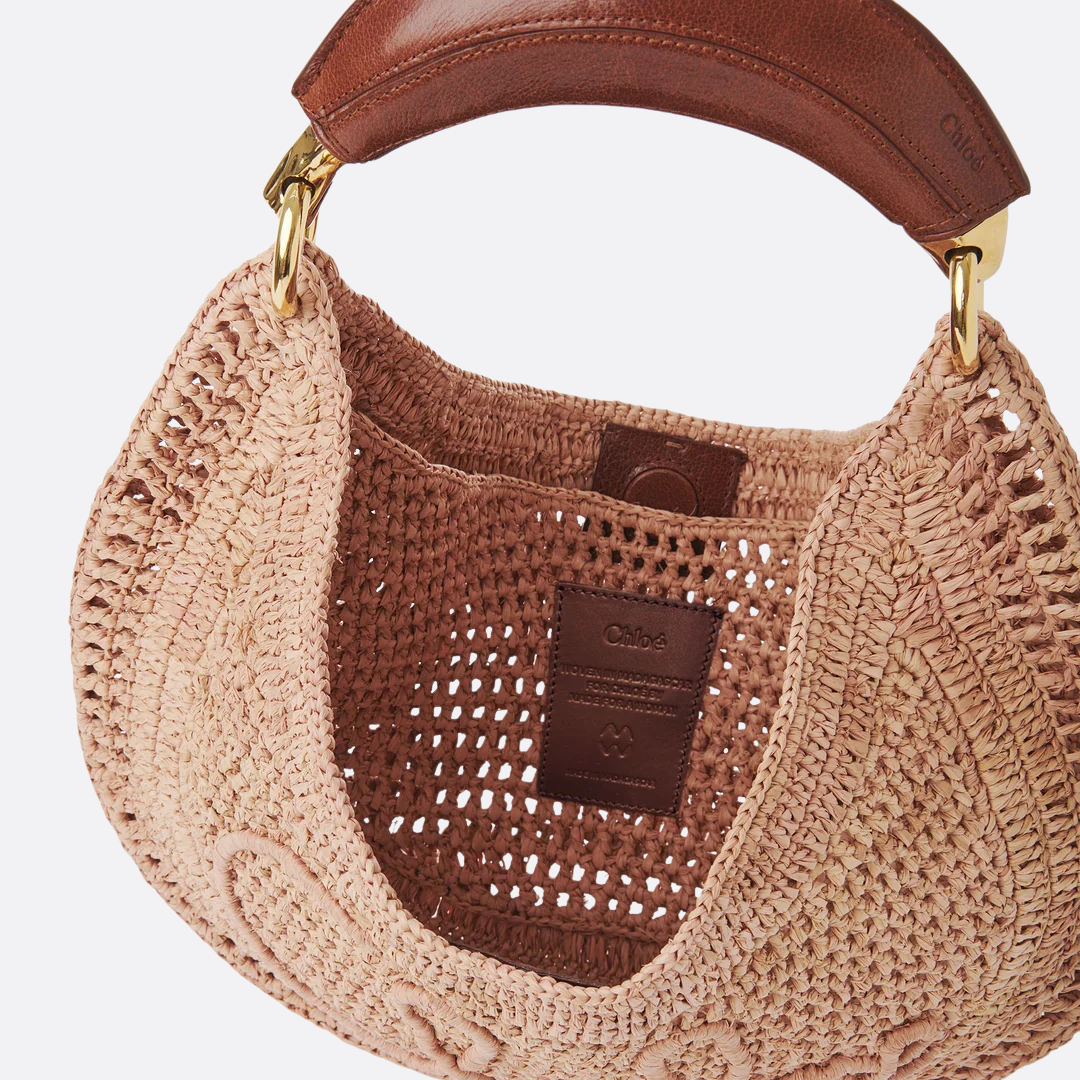CHLOÉ CALUROSO VERANO BANANA-CARTERAS DE RAFIA