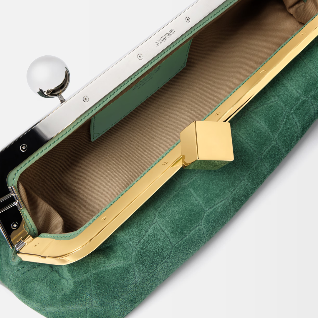 JACQUEMUS LE SALON CLUTCH DE GAMUZA CON EFECTO COCO