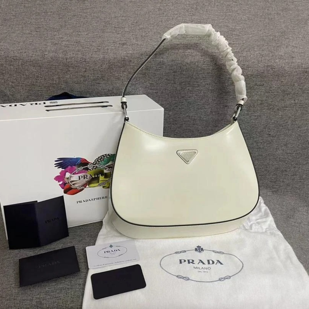 PRADA CLEO CARTERA DE HOMBRO DE CEPILLADO CUERO