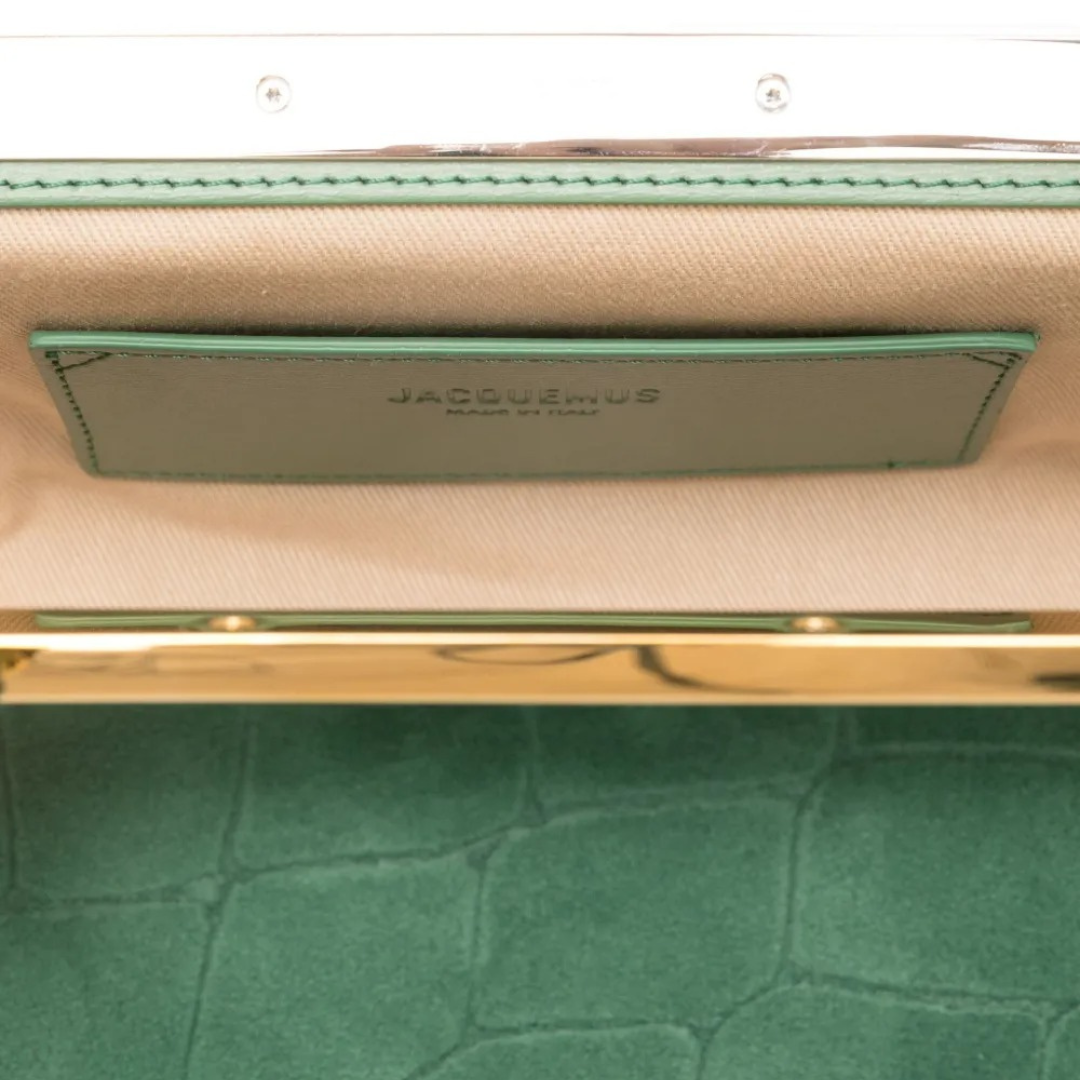JACQUEMUS LE SALON CLUTCH DE GAMUZA CON EFECTO COCO