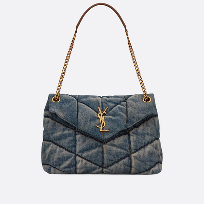 LOULOU PUFFER CARTERA DE GESTEPPTEM VINTAGE-DENIM