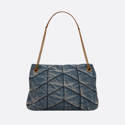 LOULOU PUFFER CARTERA DE GESTEPPTEM VINTAGE-DENIM
