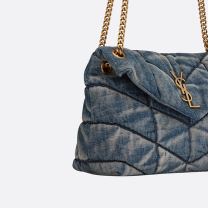 LOULOU PUFFER CARTERA DE GESTEPPTEM VINTAGE-DENIM