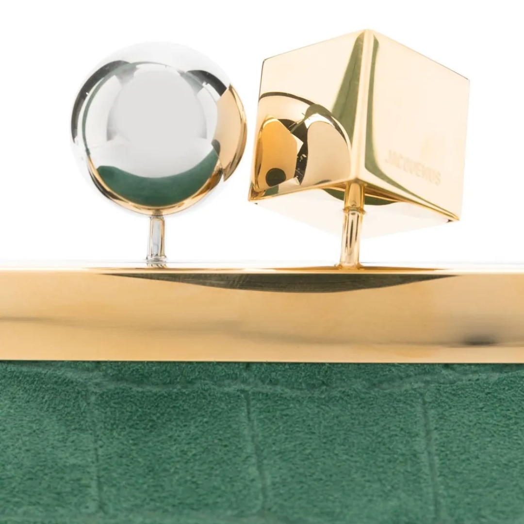 JACQUEMUS LE SALON CLUTCH DE GAMUZA CON EFECTO COCO
