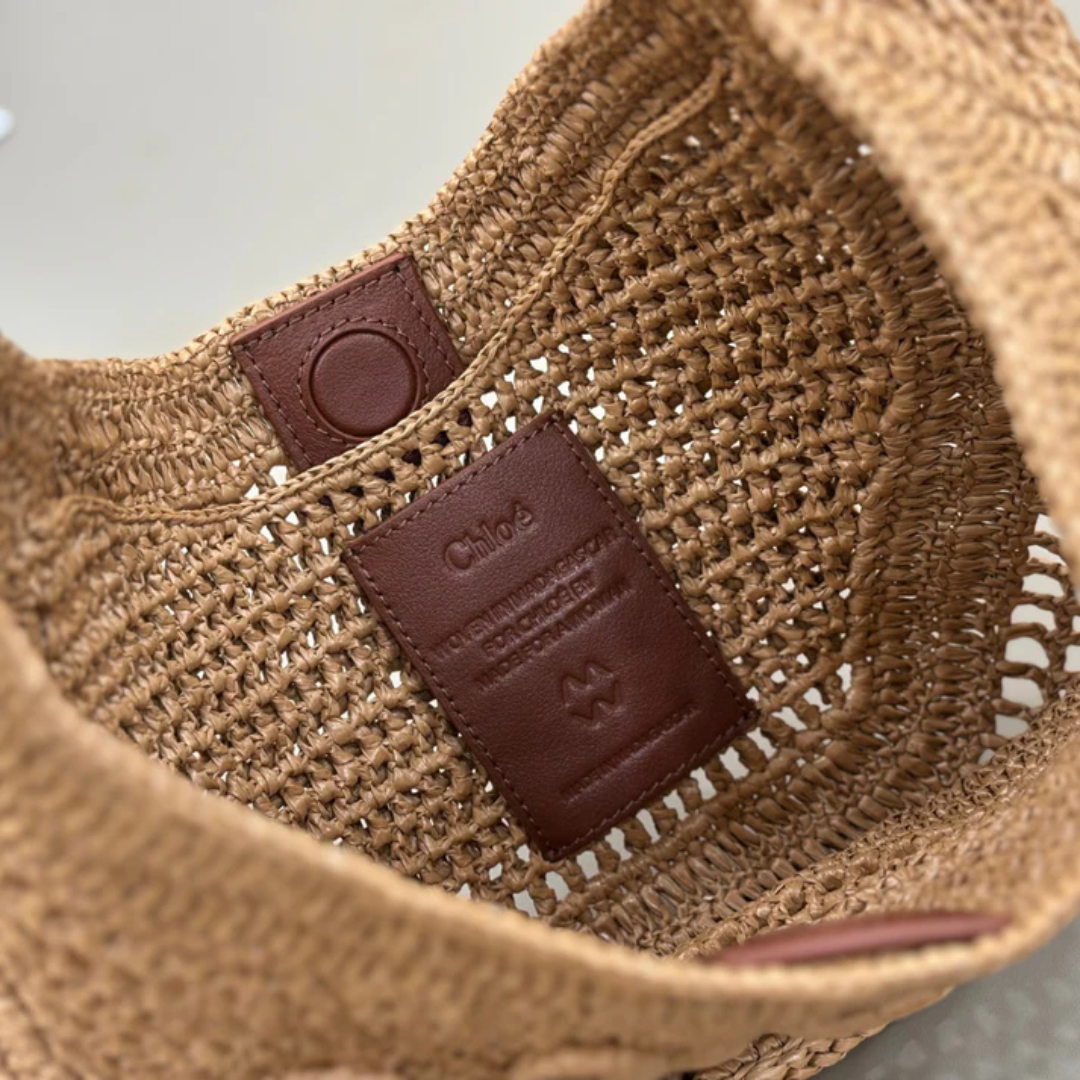 CHLOÉ CALUROSO VERANO BANANA-CARTERAS DE RAFIA