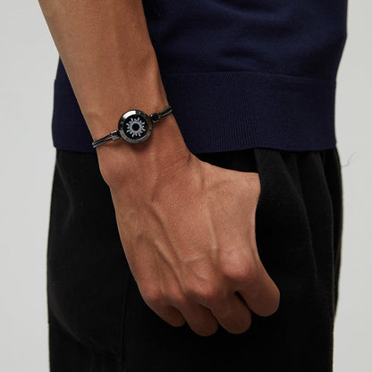 Sun & Moon Touch Bracelets with Snake Chain