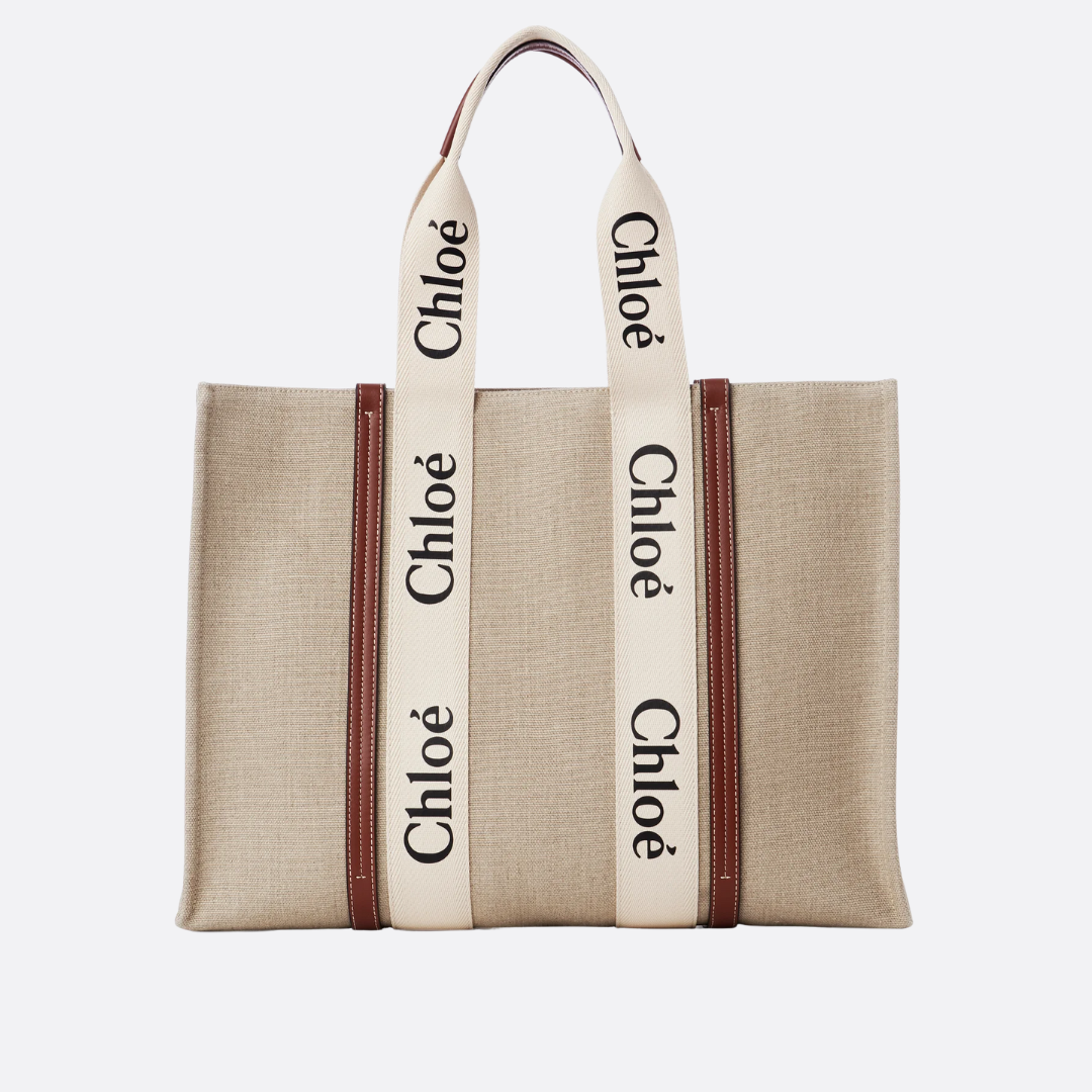 GRANDE WOODY-CARTERA DE LEINEN DE CHLOÉ