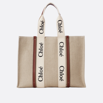 GRANDE WOODY-CARTERA DE LEINEN DE CHLOÉ