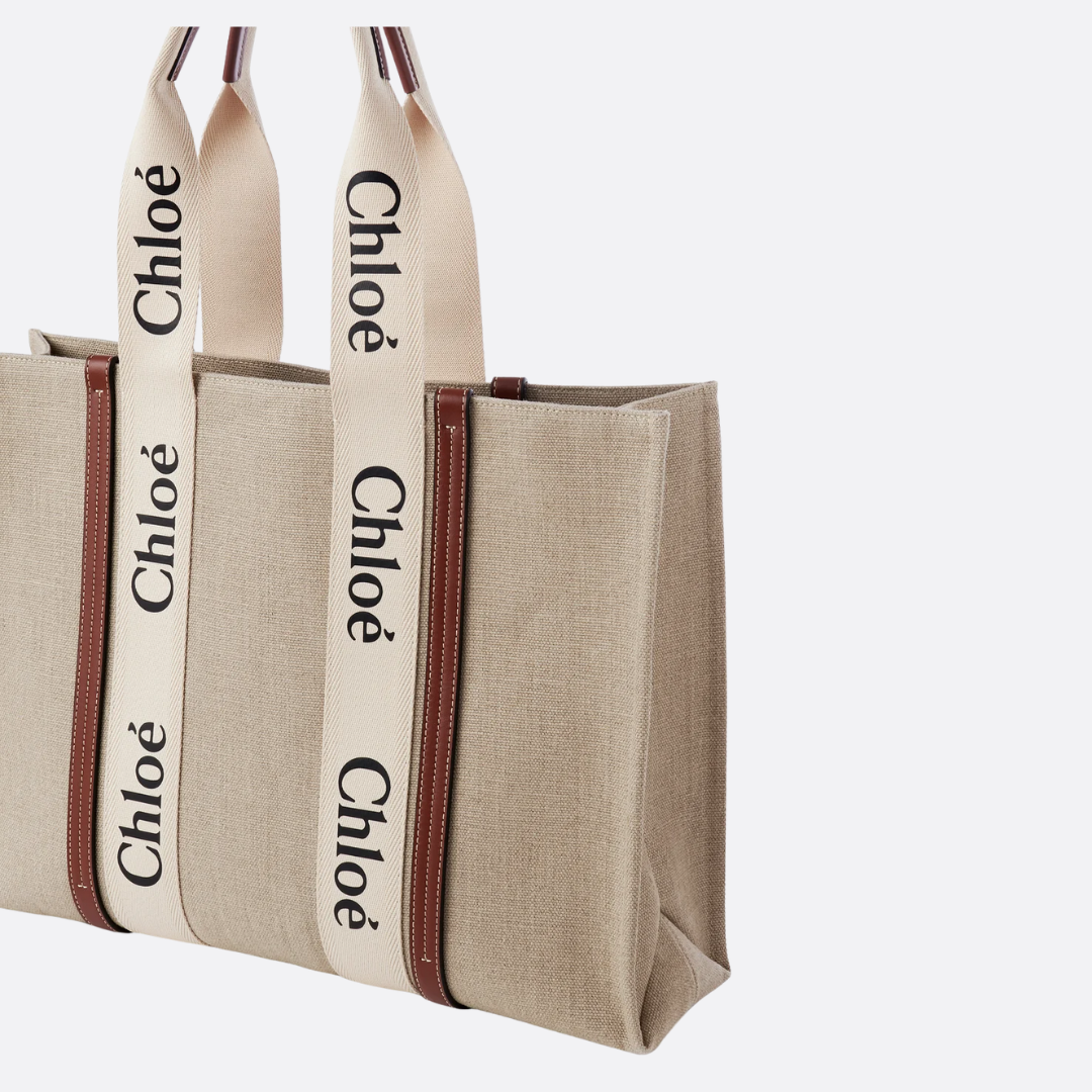 GRANDE WOODY-CARTERA DE LEINEN DE CHLOÉ