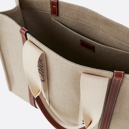 GRANDE WOODY-CARTERA DE LEINEN DE CHLOÉ