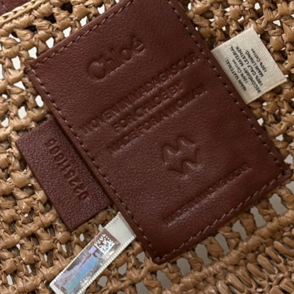 CHLOÉ CALUROSO VERANO BANANA-CARTERAS DE RAFIA