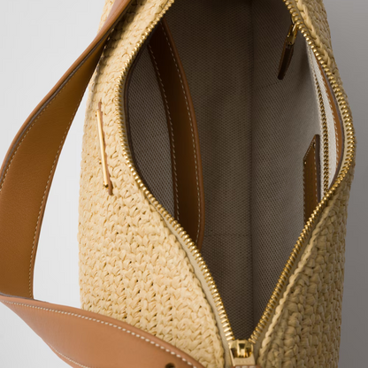 PRADA – AIMÉE CARTERA DE CROCHET Y CUERO (GRANDE)