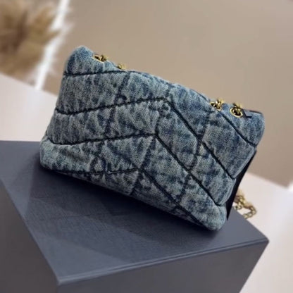 LOULOU PUFFER CARTERA DE GESTEPPTEM VINTAGE-DENIM
