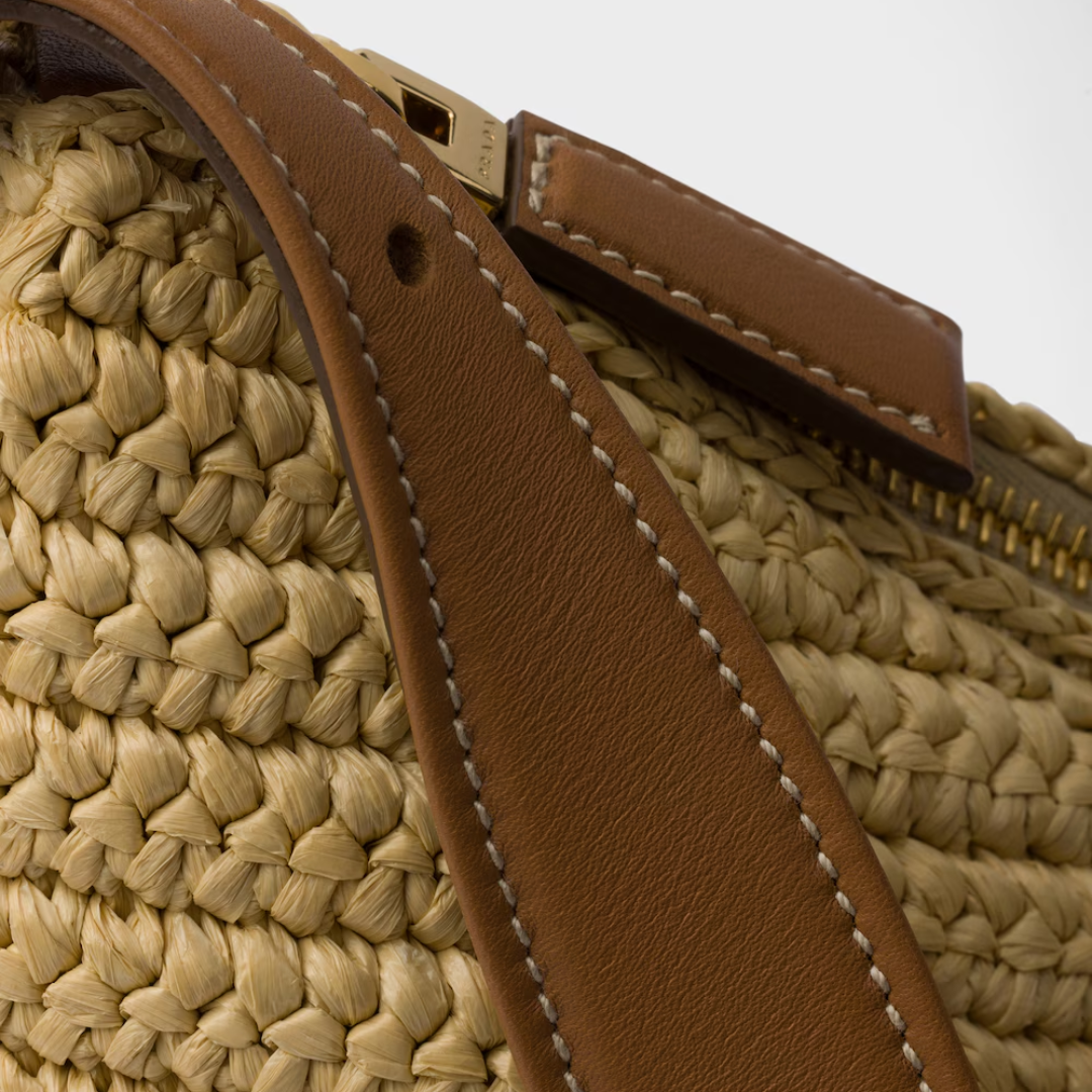 PRADA – AIMÉE CARTERA DE CROCHET Y CUERO (GRANDE)